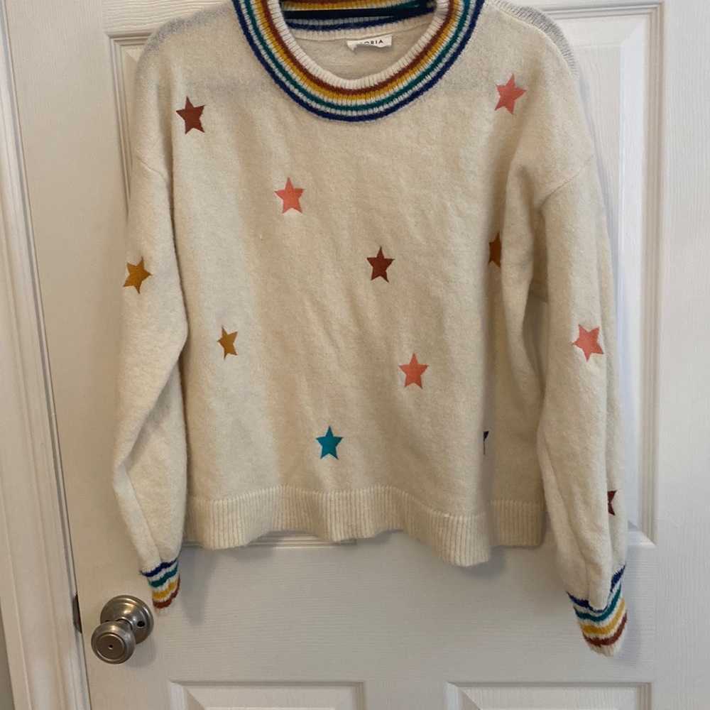 Oversized sweater with Multicolored stars